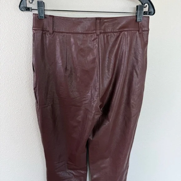 NWT Commando Faux Leather 7/8 Trouser Pants Oxblood Burgundy New Women’s Small